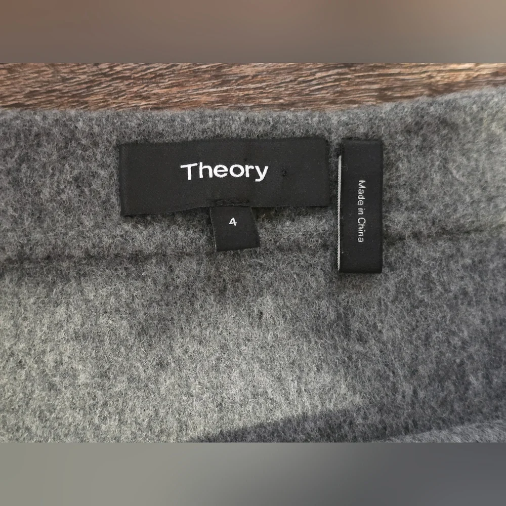Theory Wool/Cashmere Plaid Skirt Size 4 - Picture 3 of 5